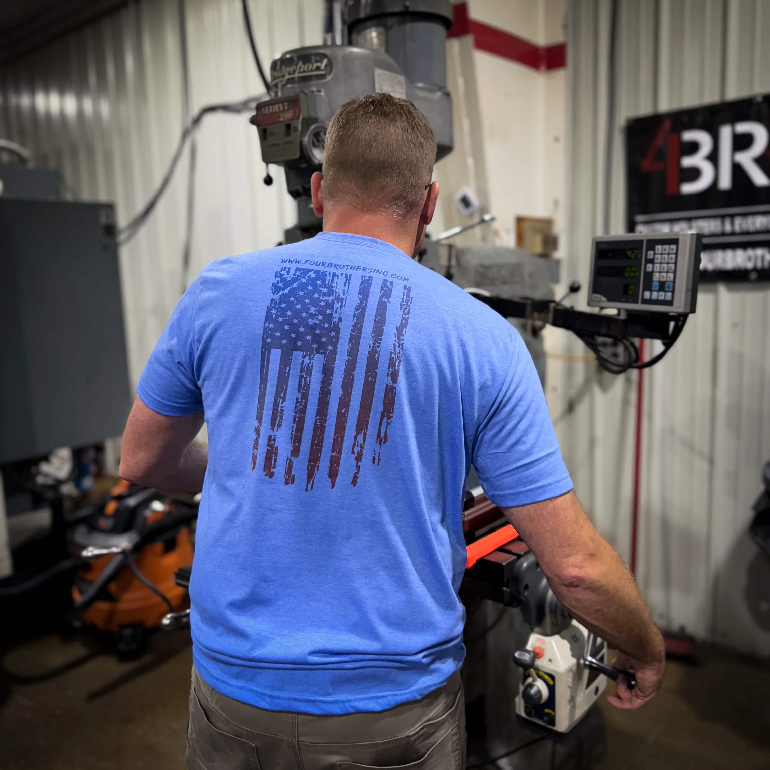 4Bros Worn Flag T-Shirt - Image 6