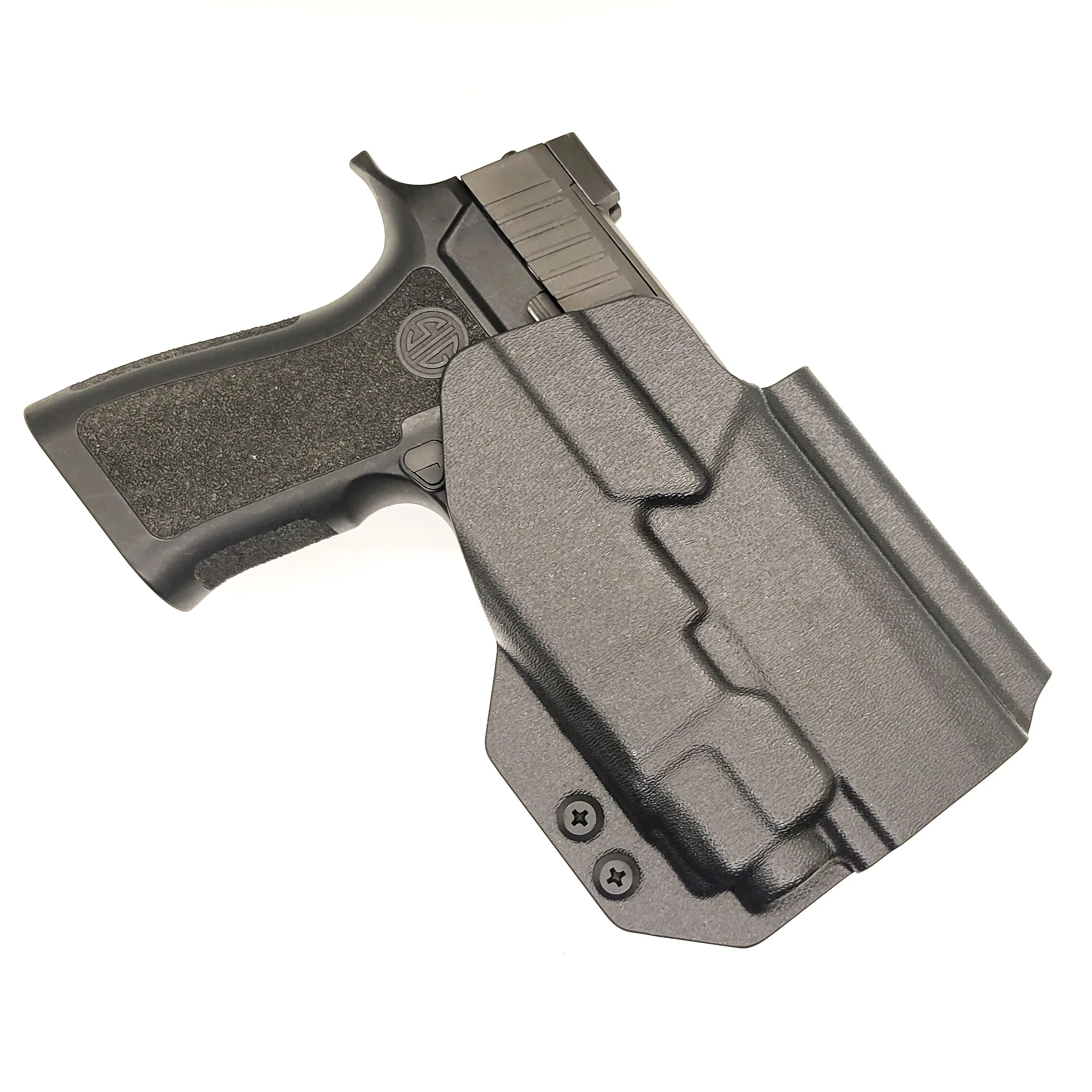 Sig Sauer P320 Compact/Carry with TLR-8A & Align Tactical Thumb Rest OWB Holster - Image 3